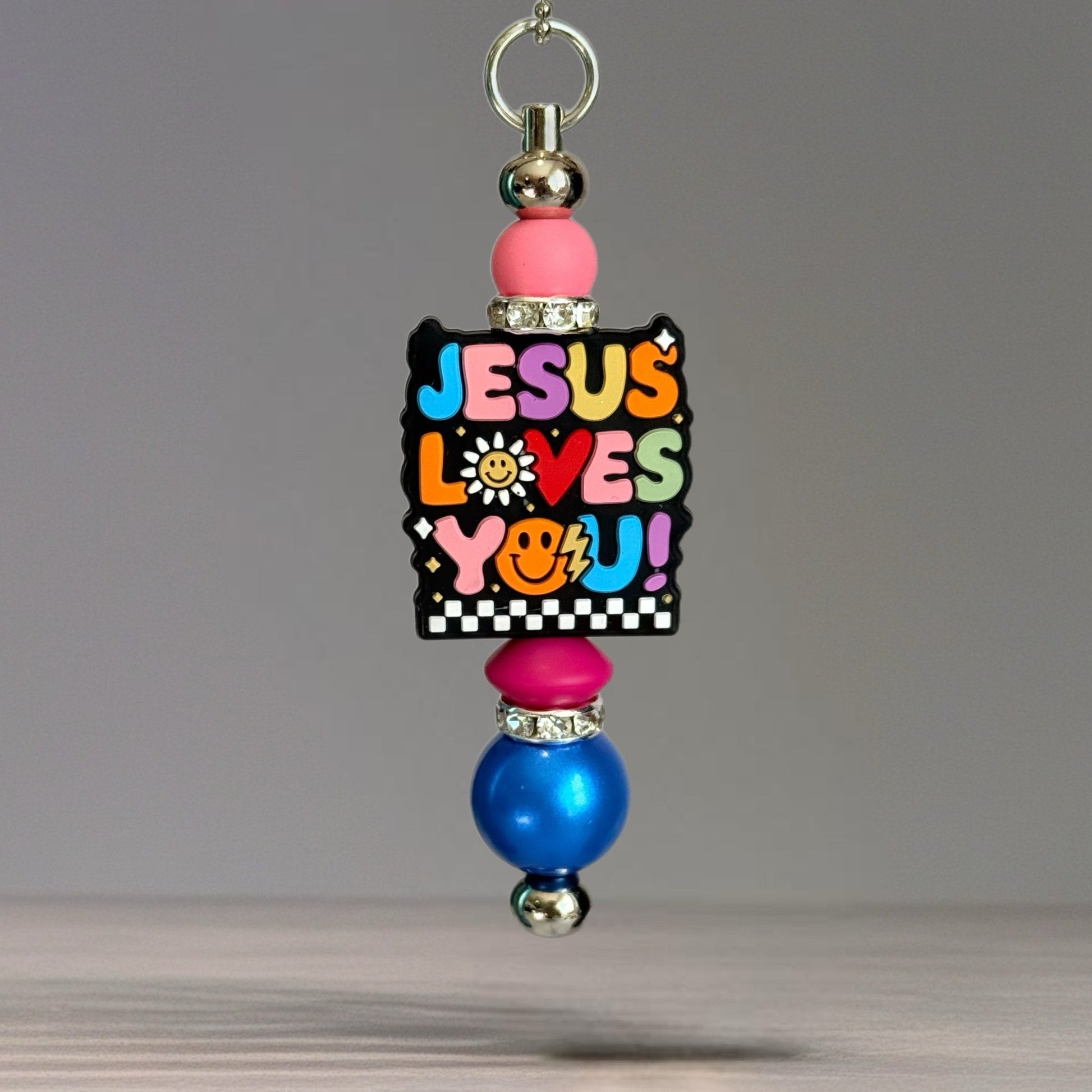 Jesus Loves You Bar Charm - Tumbler Handle Charm - The Nifty Little Finds - Charm - The Nifty Little Finds