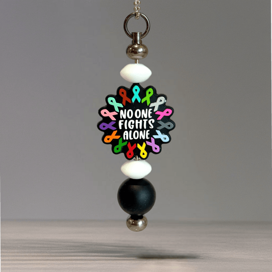 No One Fights Alone Bar Charm - Tumbler Handle Charm - The Nifty Little Finds - Charm - The Nifty Little Finds