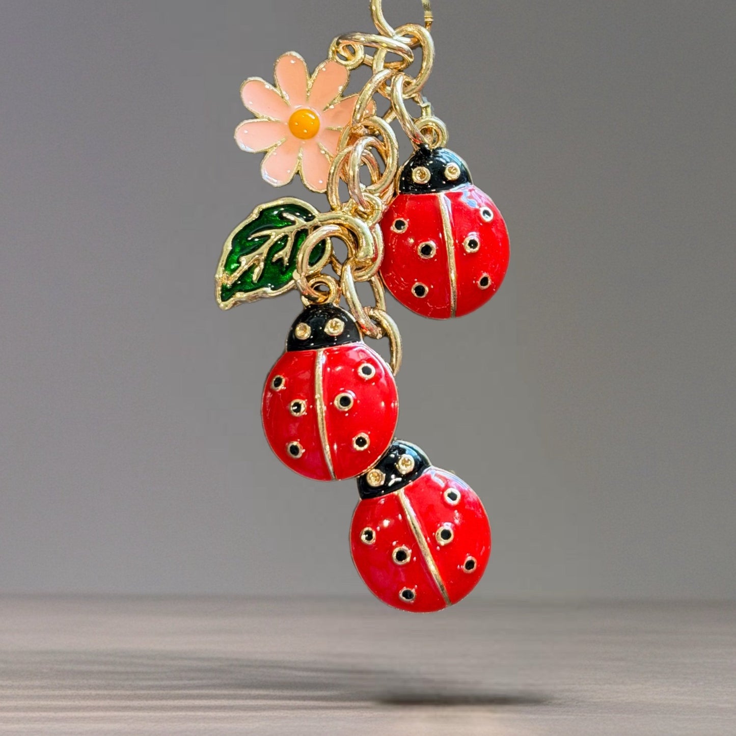 Red Ladybugs Charm - Tumbler Handle Charm - The Nifty Little Finds - Charm - The Nifty Little Finds