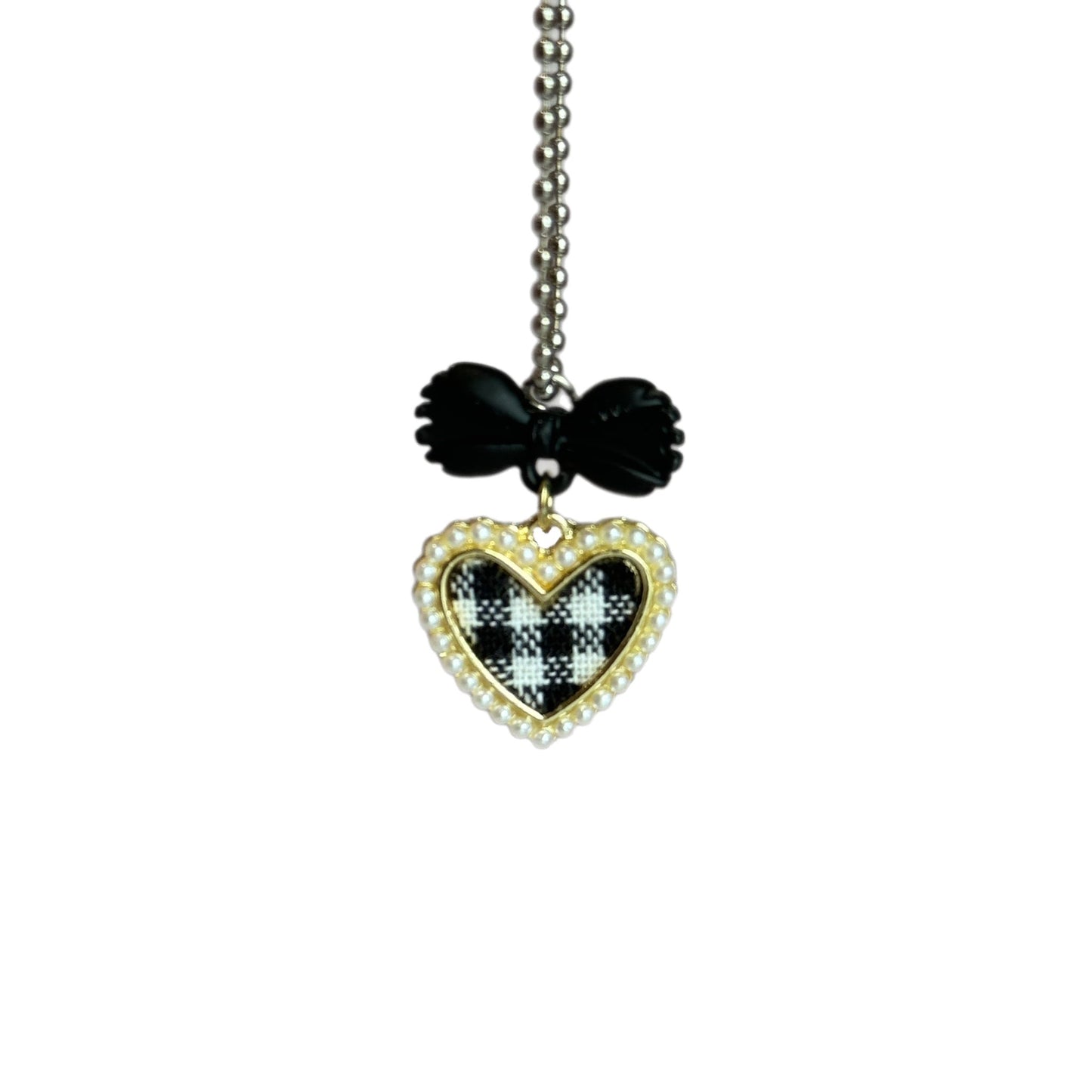 Pearl Heart Plaid - Tumbler Handle Charms - The Nifty Little Finds - Charm - The Nifty Little Finds