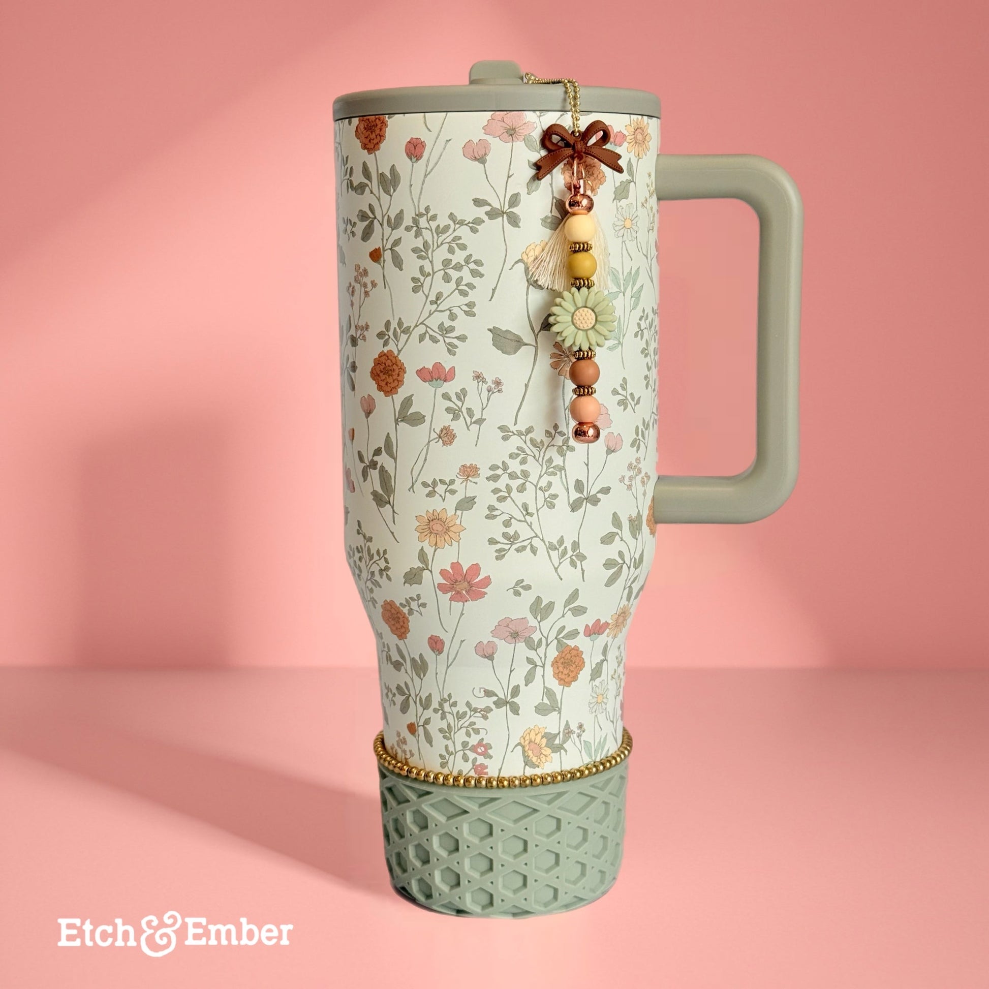 Autumn Bloom Charm - Tumbler Handle Charm - The Nifty Little Finds - Charm - The Nifty Little Finds