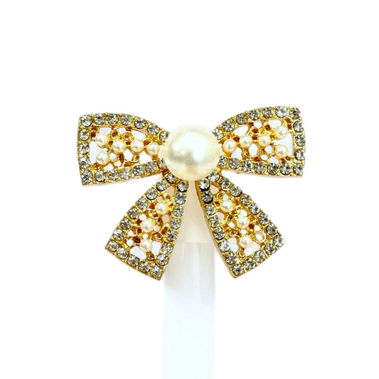 Diamonds & Pearls Bow Deluxe Metal Straw Topper - The Nifty Little Finds - Deluxe Straw Topper - The Nifty Little Finds