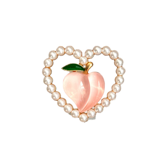 Peach & Pearls Deluxe Metal Straw Topper - The Nifty Little Finds - Deluxe Straw Topper - The Nifty Little Finds
