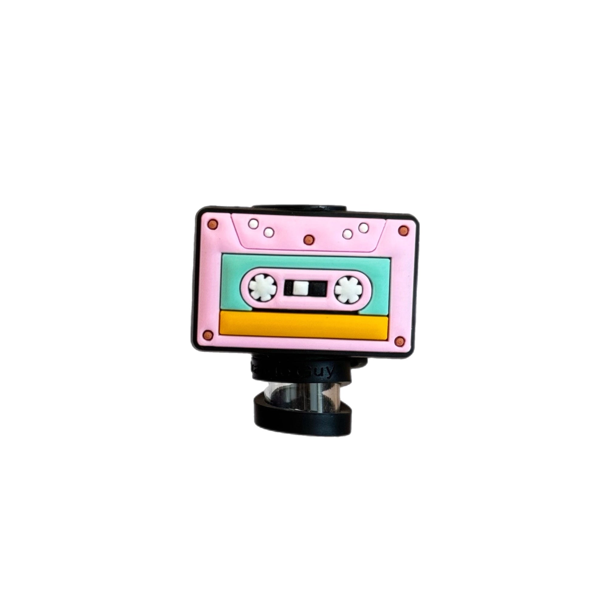 Pink 80’s Cassette Tape Straw Topper pink - The Nifty Little Finds - The Nifty Little Finds