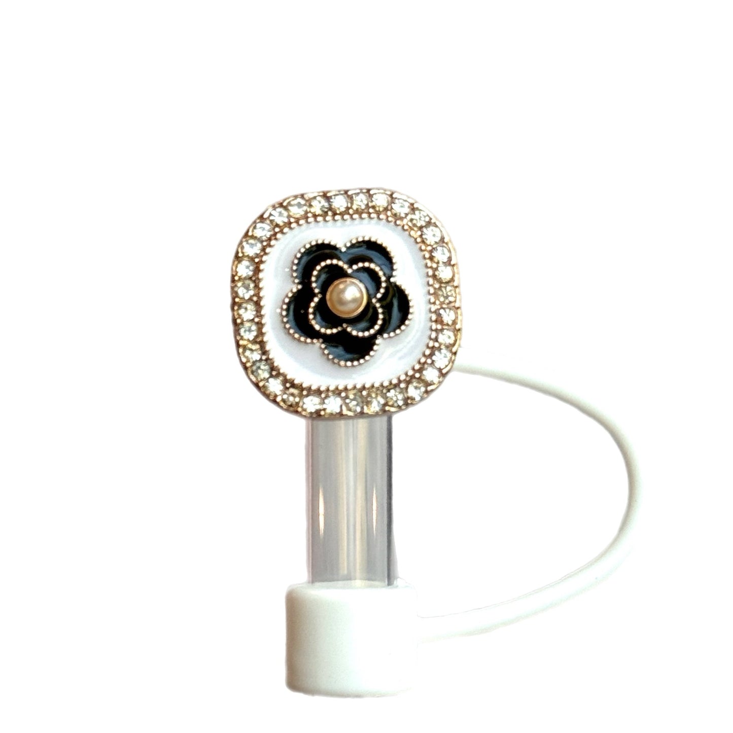 PEARL & DIAMONDS STRAW TOPPER - Tumbler Handle Charm - The Nifty Little Finds - Charm - The Nifty Little Finds