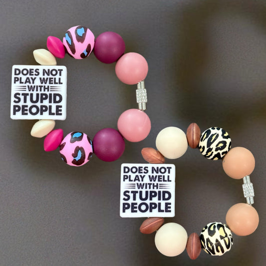 Stupid People Handle Bracelet - Tumbler Handle Charm - The Nifty Little Finds - Charm - The Nifty Little Finds