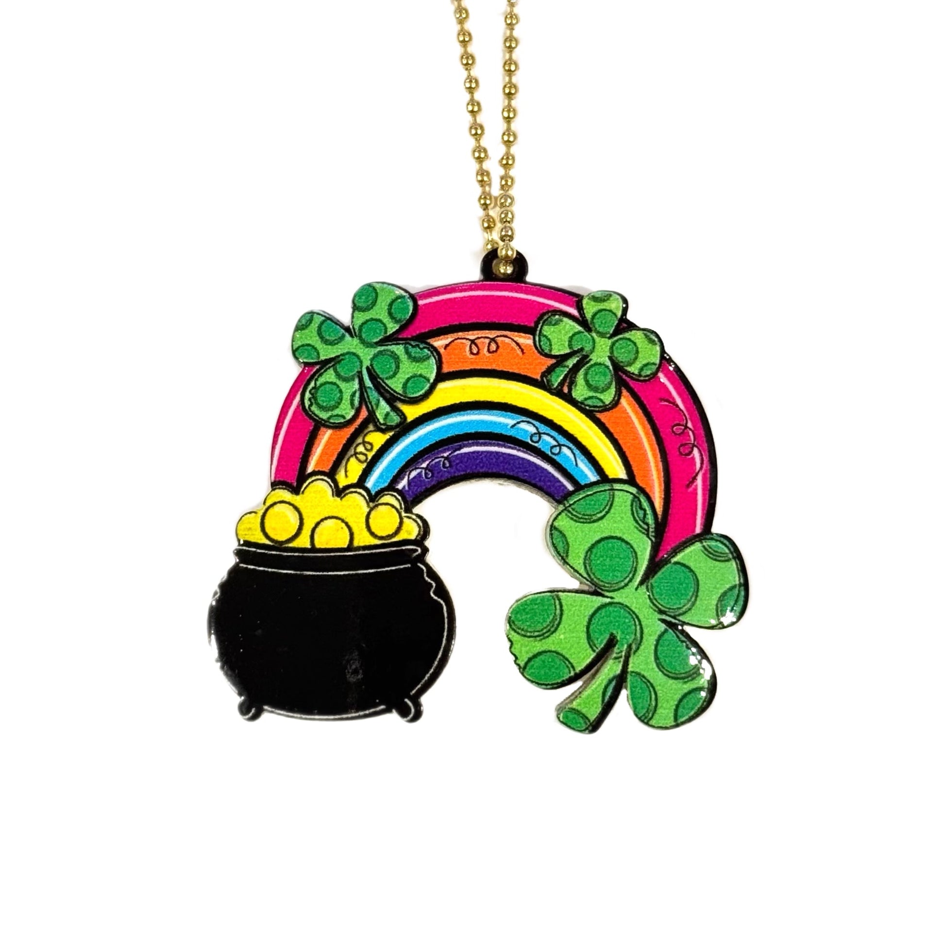 Lucky Rainbow Charm - Tumbler Handle Charm - The Nifty Little Finds - Charm - The Nifty Little Finds