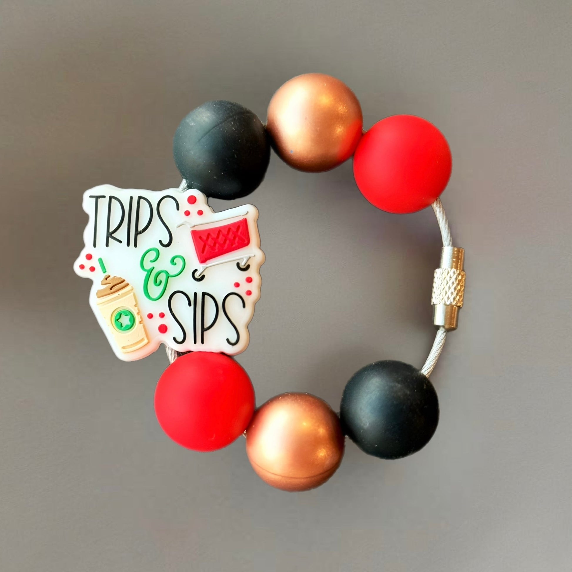 Sips ‘n Trips Handle Bracelet - Tumbler Handle Charm - The Nifty Little Finds - Charm - The Nifty Little Finds