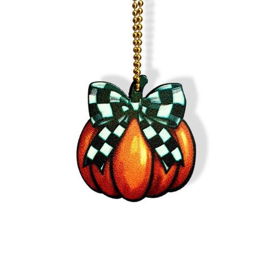 Checkers Pumpkin Charm - Tumbler Handle Charm - The Nifty Little Finds - Charm - The Nifty Little Finds