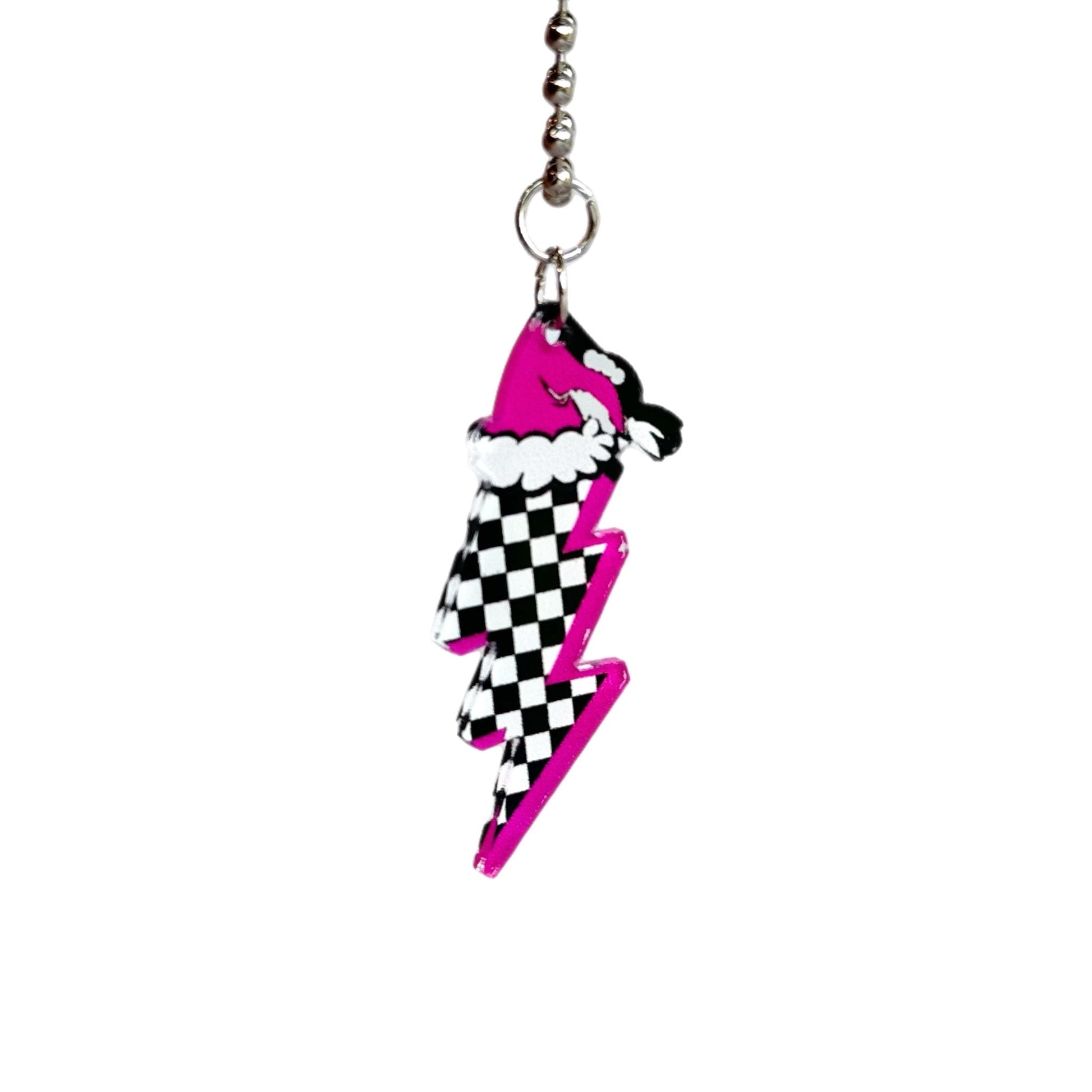 CHRISTMAS CHECKER BOLT Charm - Tumbler Handle Charm - The Nifty Little Finds - Charm - The Nifty Little Finds