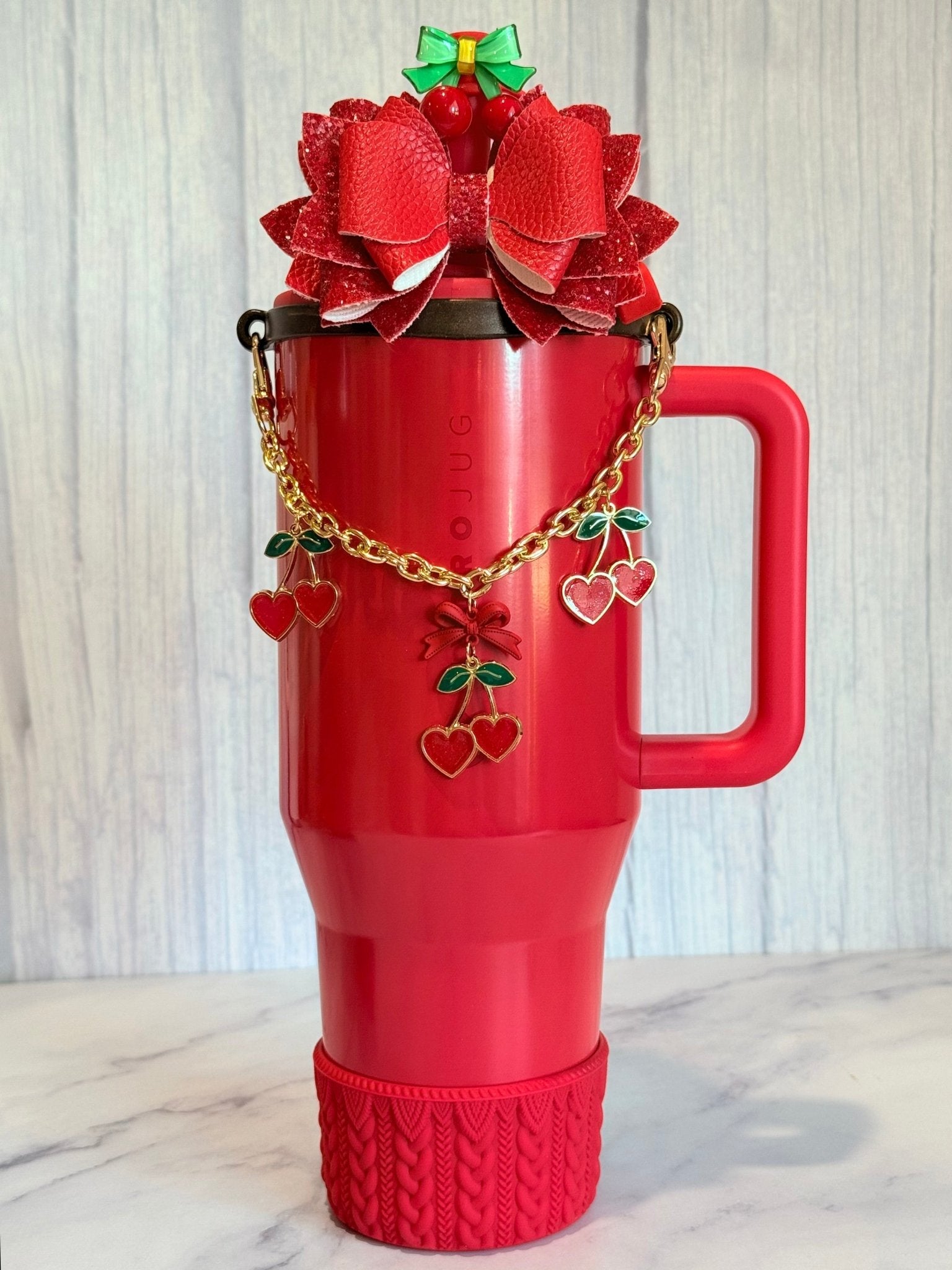 Cherry Love Deluxe Tumbler Charm Necklace - The Nifty Little Finds - Necklace - The Nifty Little Finds