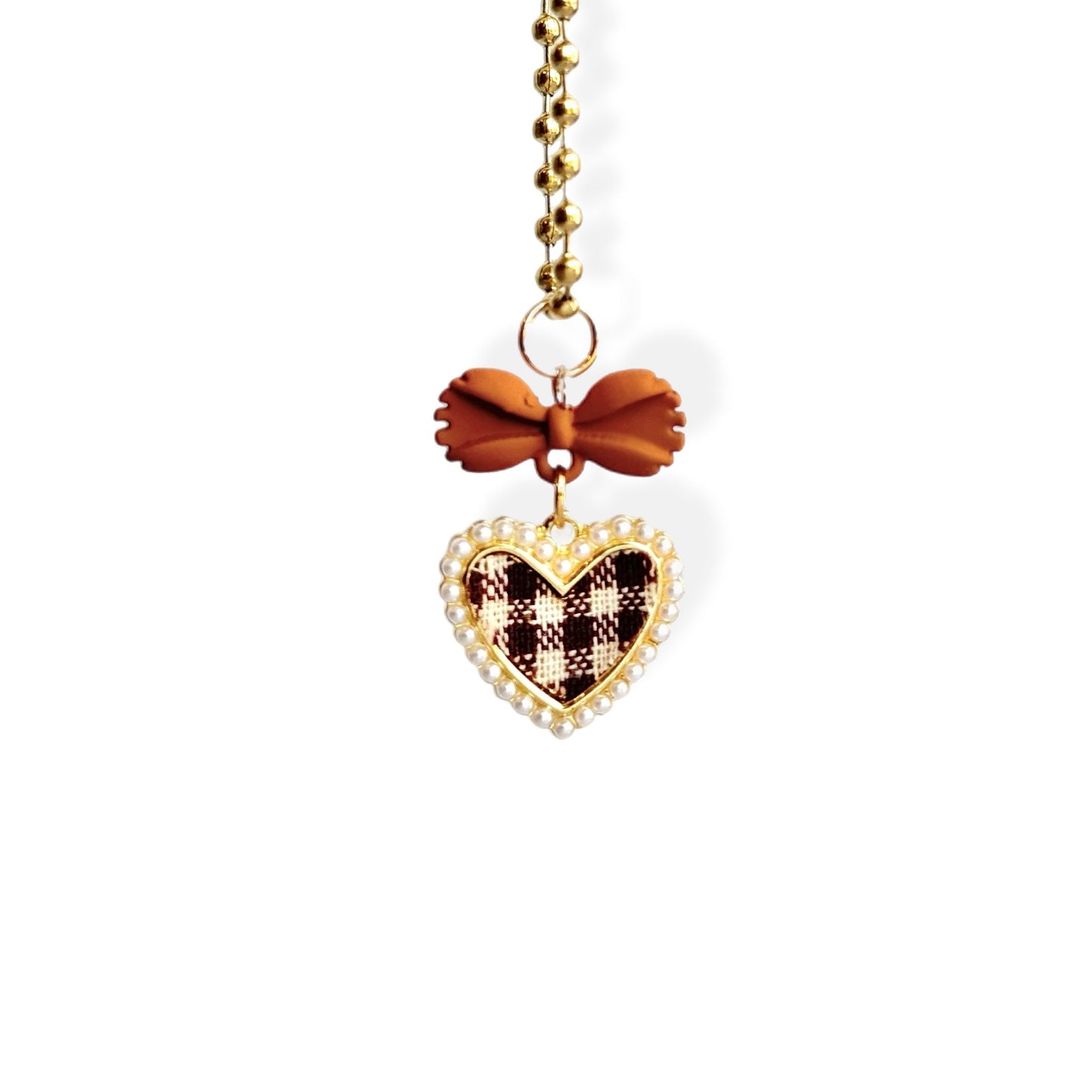 Pearl Heart Plaid - Tumbler Handle Charms - The Nifty Little Finds - Charm - The Nifty Little Finds