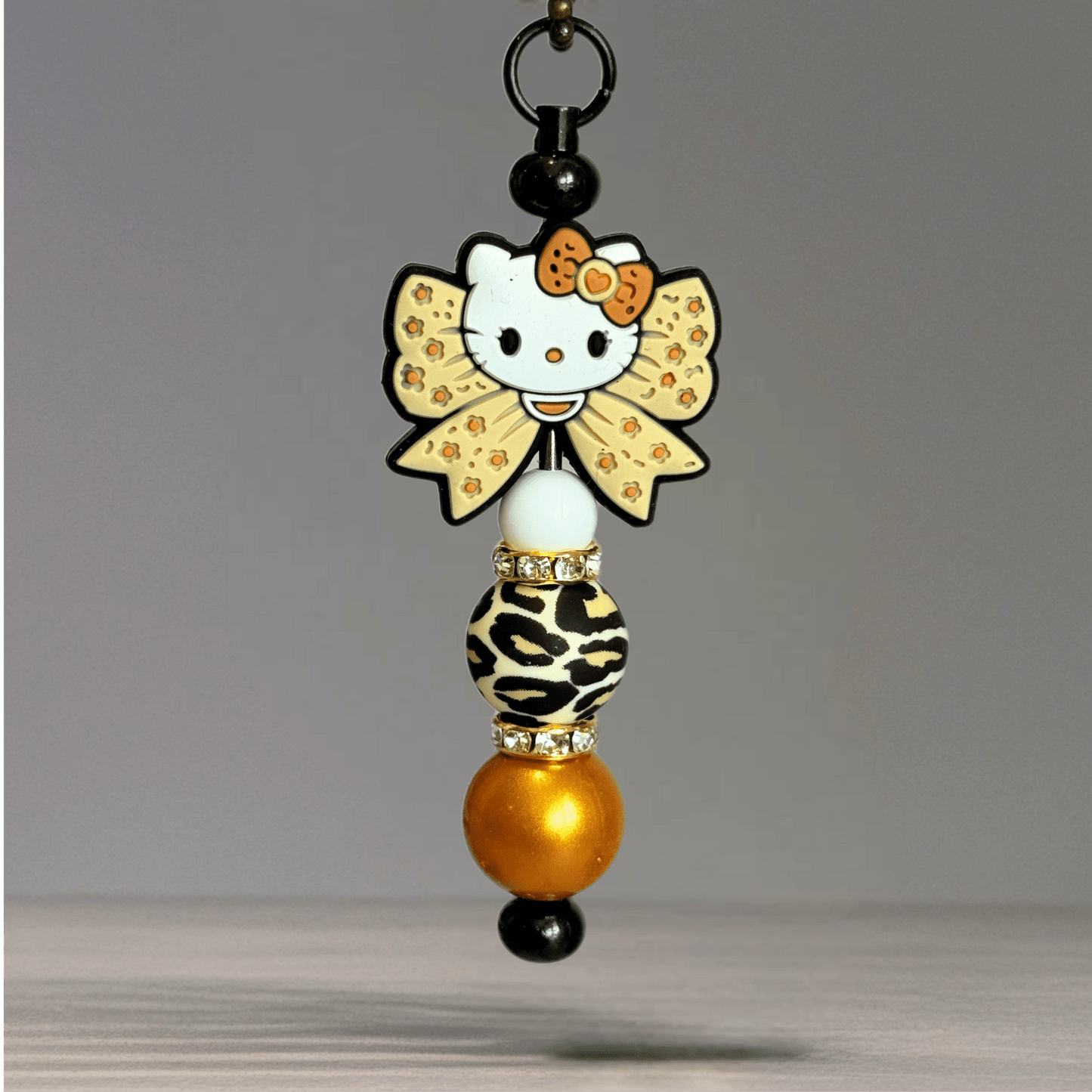 Leopard Kitten Bar Charm - Tumbler Handle Charm - The Nifty Little Finds - Charm - The Nifty Little Finds