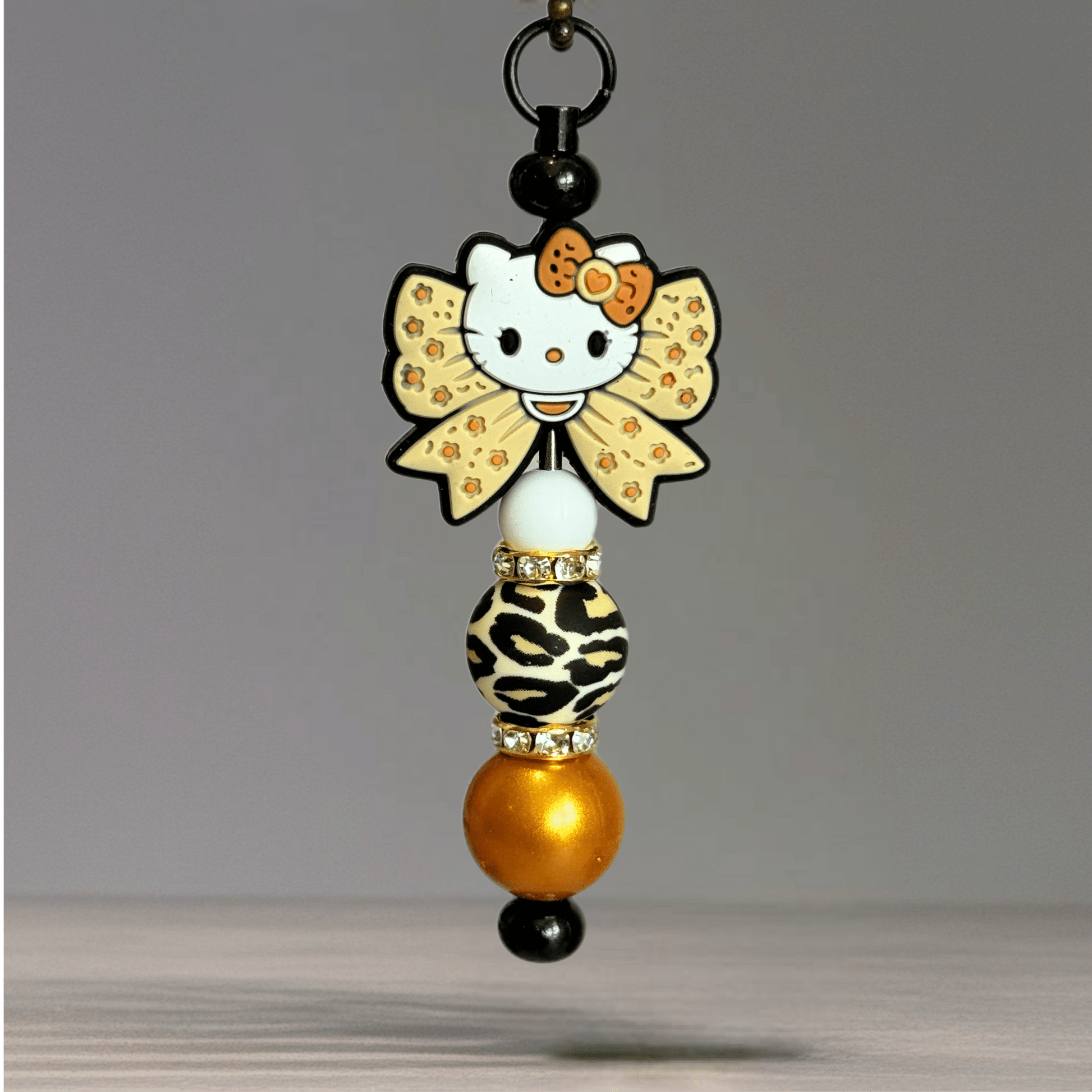 Leopard Kitten Bar Charm - Tumbler Handle Charm - The Nifty Little Finds - Charm - The Nifty Little Finds