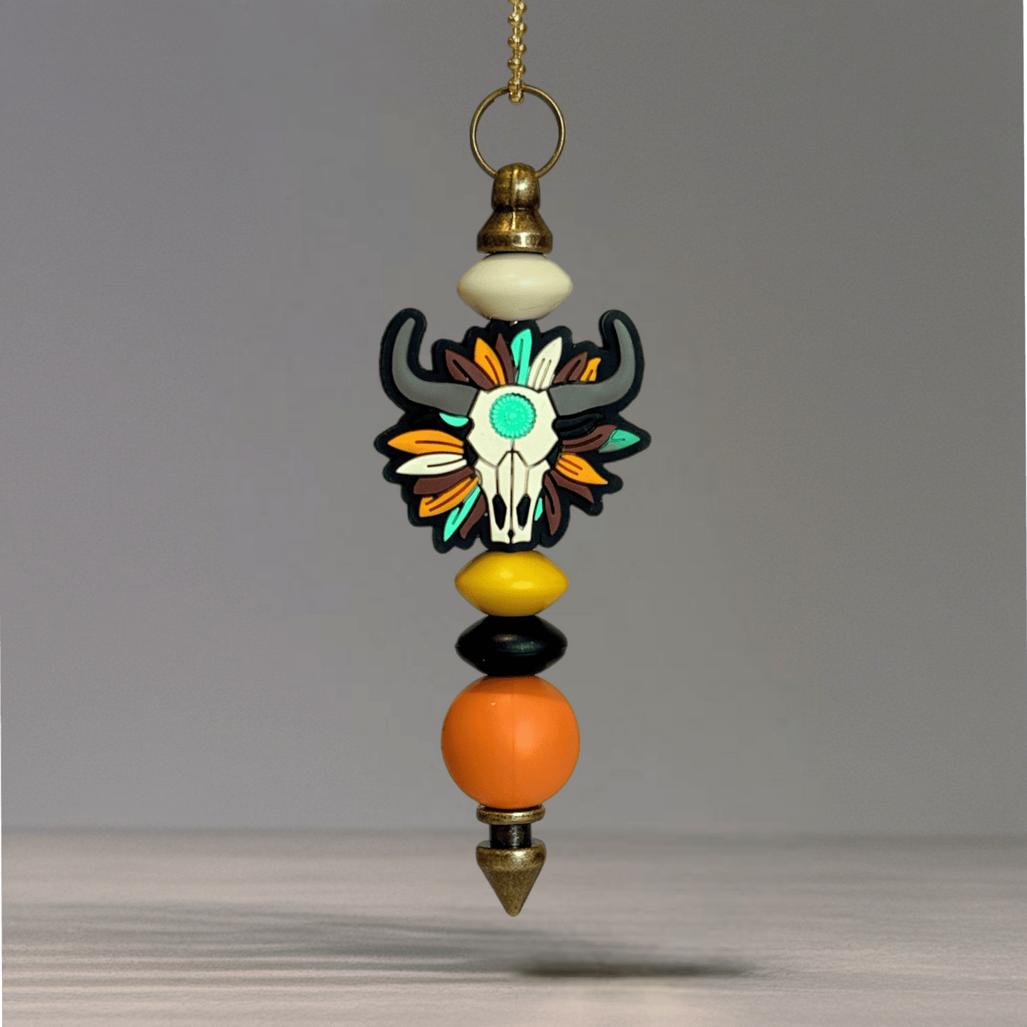 Feathered Skull Handle Bracelet - Tumbler Handle Charm - The Nifty Little Finds - Charm - The Nifty Little Finds