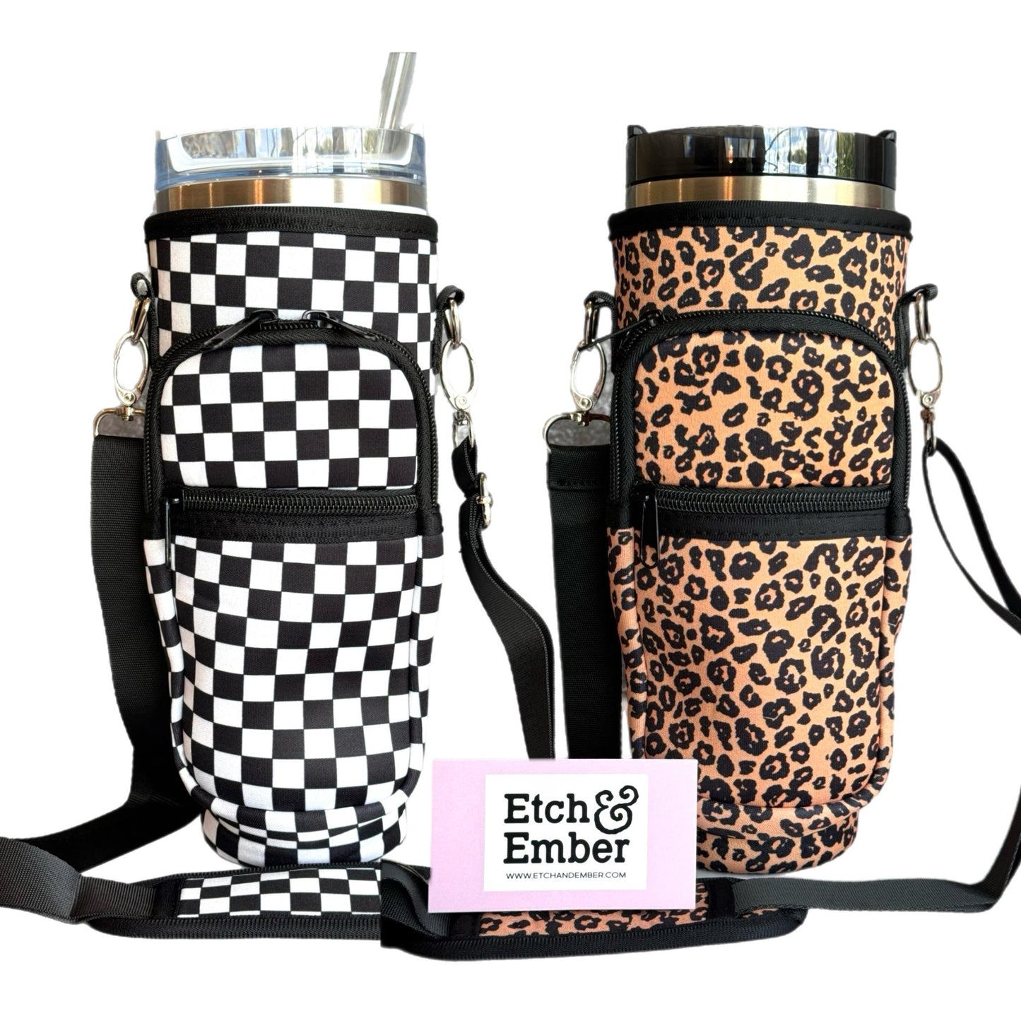 Protective Tumbler Sleeve with Sling-Neoprene - The Nifty Little Finds - The Nifty Little Finds
