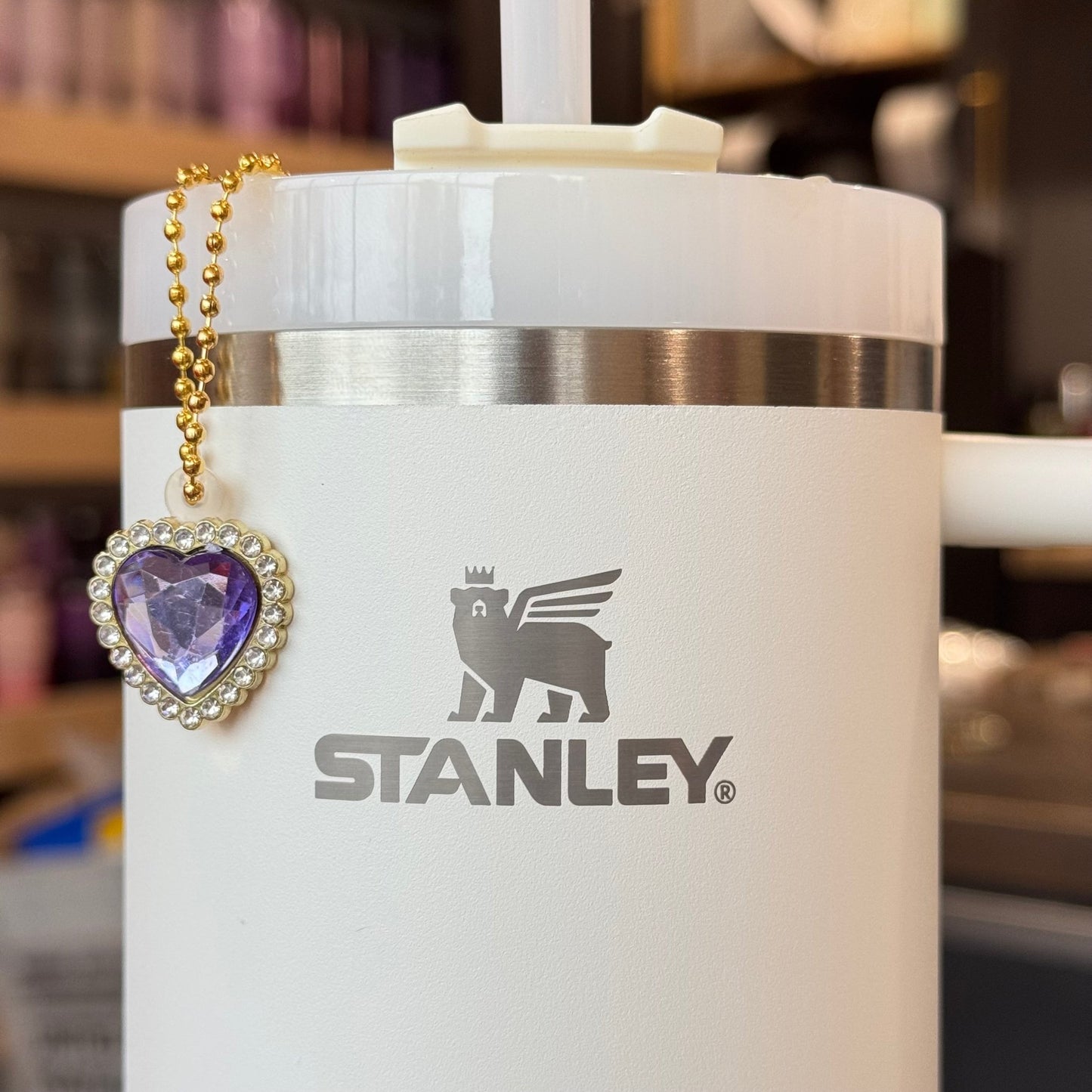 Faceted Heart Charm - Tumbler Handle Charm - The Nifty Little Finds - Charm - The Nifty Little Finds
