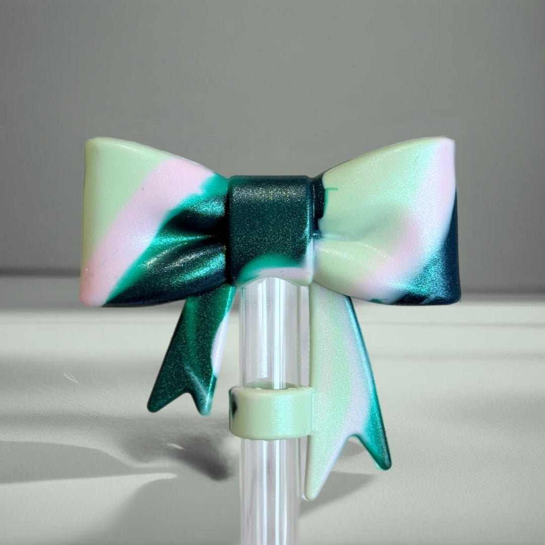 Emerald Kiss 3D Bow Straw Topper - The Nifty Little Finds - 3D Bow Straw Topper - The Nifty Little Finds