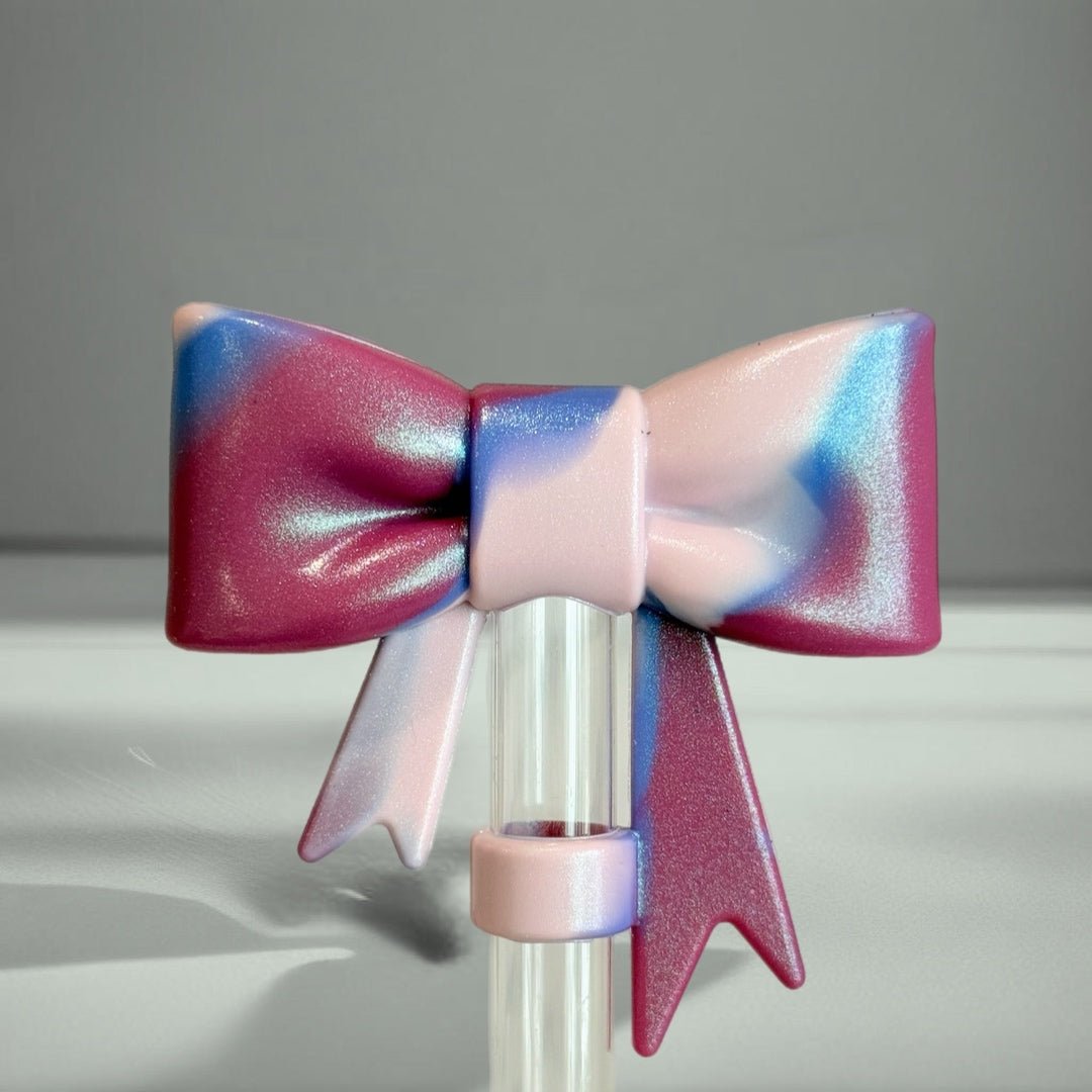Purple Rain 3D Bow Straw Topper - The Nifty Little Finds - 3D Bow Straw Topper - The Nifty Little Finds