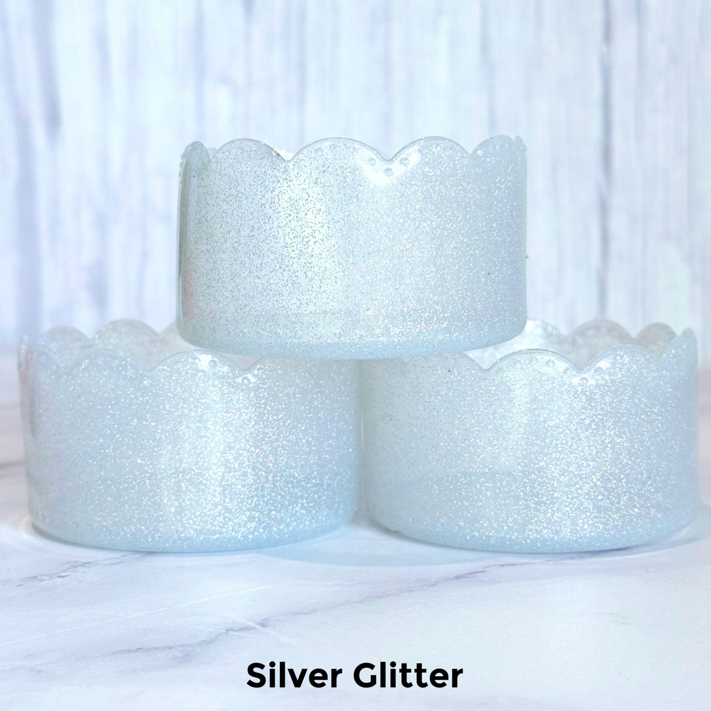 Silver Glitter Scalloped Boot - The Nifty Little Finds - Boot - The Nifty Little Finds