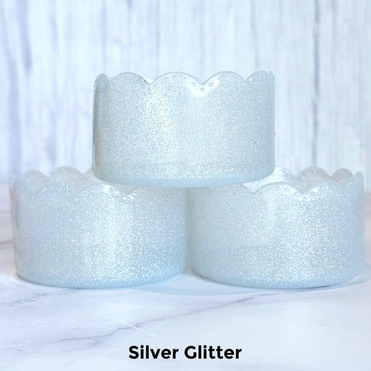 Silver Glitter Scalloped Boot - The Nifty Little Finds - Boot - The Nifty Little Finds