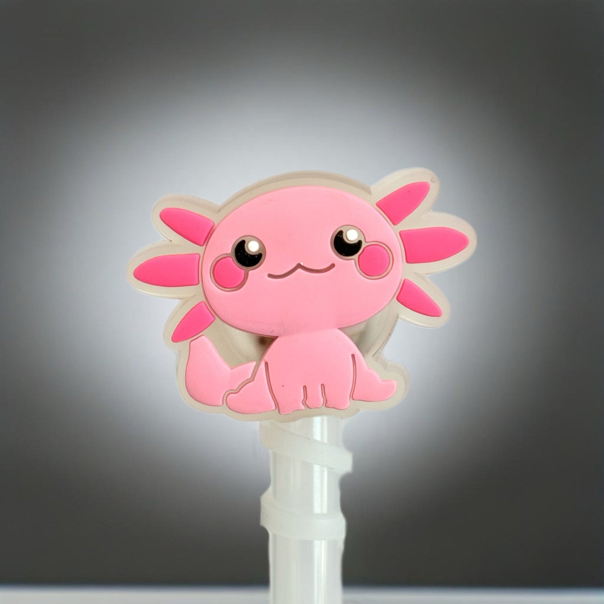 LED Light Up Axolotl Straw Topper - The Nifty Little Finds - Deluxe Straw Topper - The Nifty Little Finds