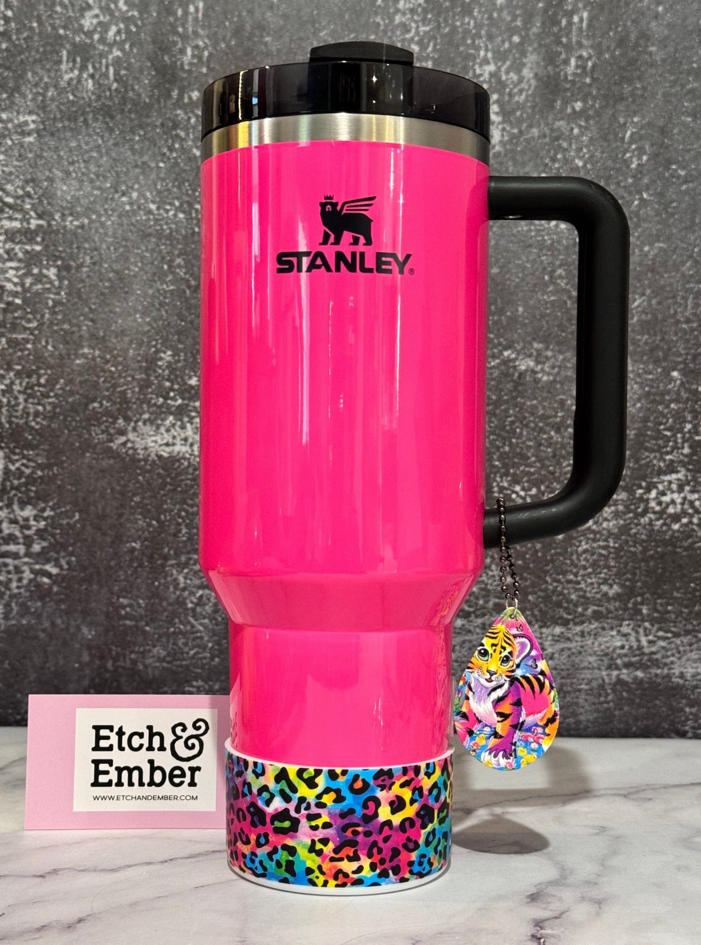 Rainbow Tiger Charm - Tumbler Handle Charm - The Nifty Little Finds - Charm - The Nifty Little Finds