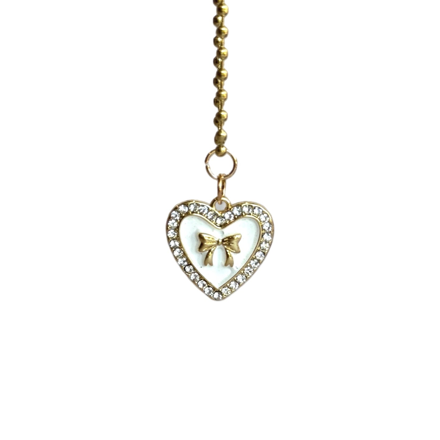 Coquette Heart Charm - Tumbler Handle Charm - The Nifty Little Finds - Charm - The Nifty Little Finds