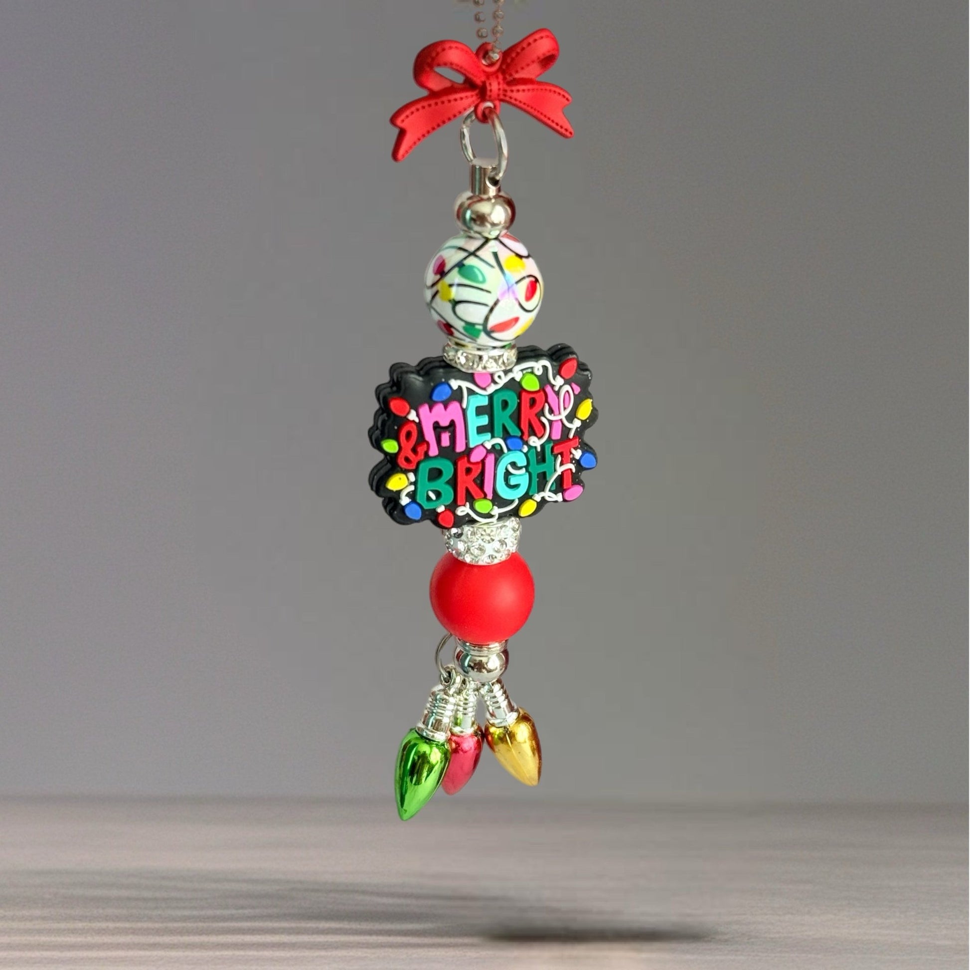 Merry & Bright Bar Charm - Tumbler Handle Charm - The Nifty Little Finds - Charm - The Nifty Little Finds