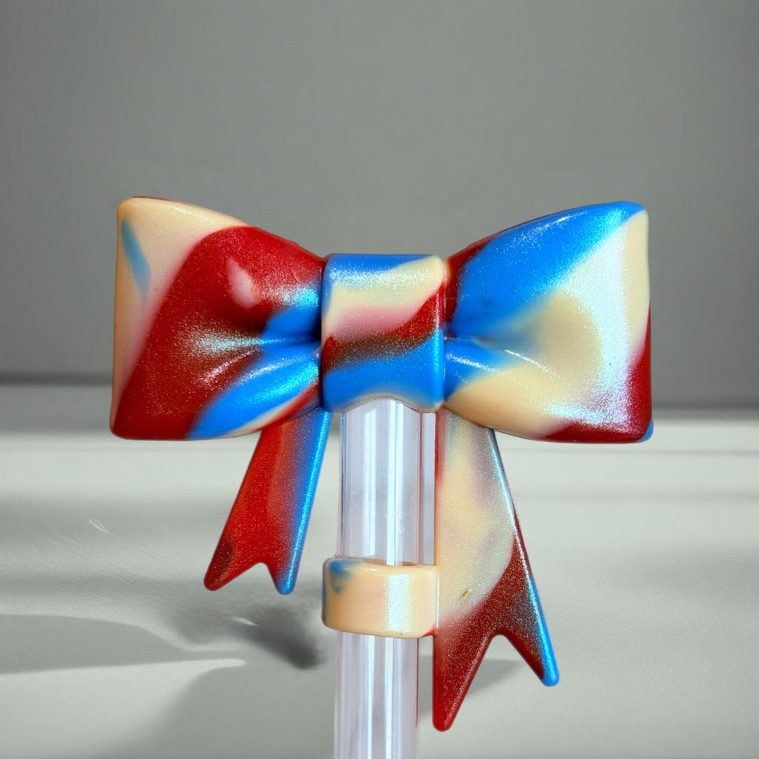 Americana 3D Bow Straw Topper - The Nifty Little Finds - 3D Bow Straw Topper - The Nifty Little Finds