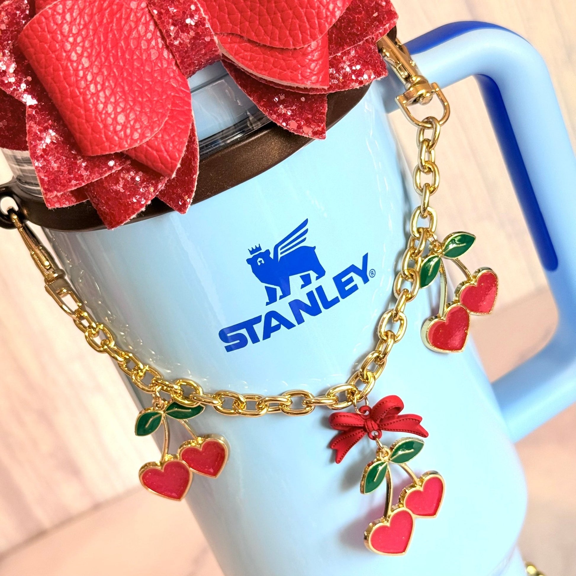 Cherry Love Deluxe Tumbler Charm Necklace - The Nifty Little Finds - Necklace - The Nifty Little Finds
