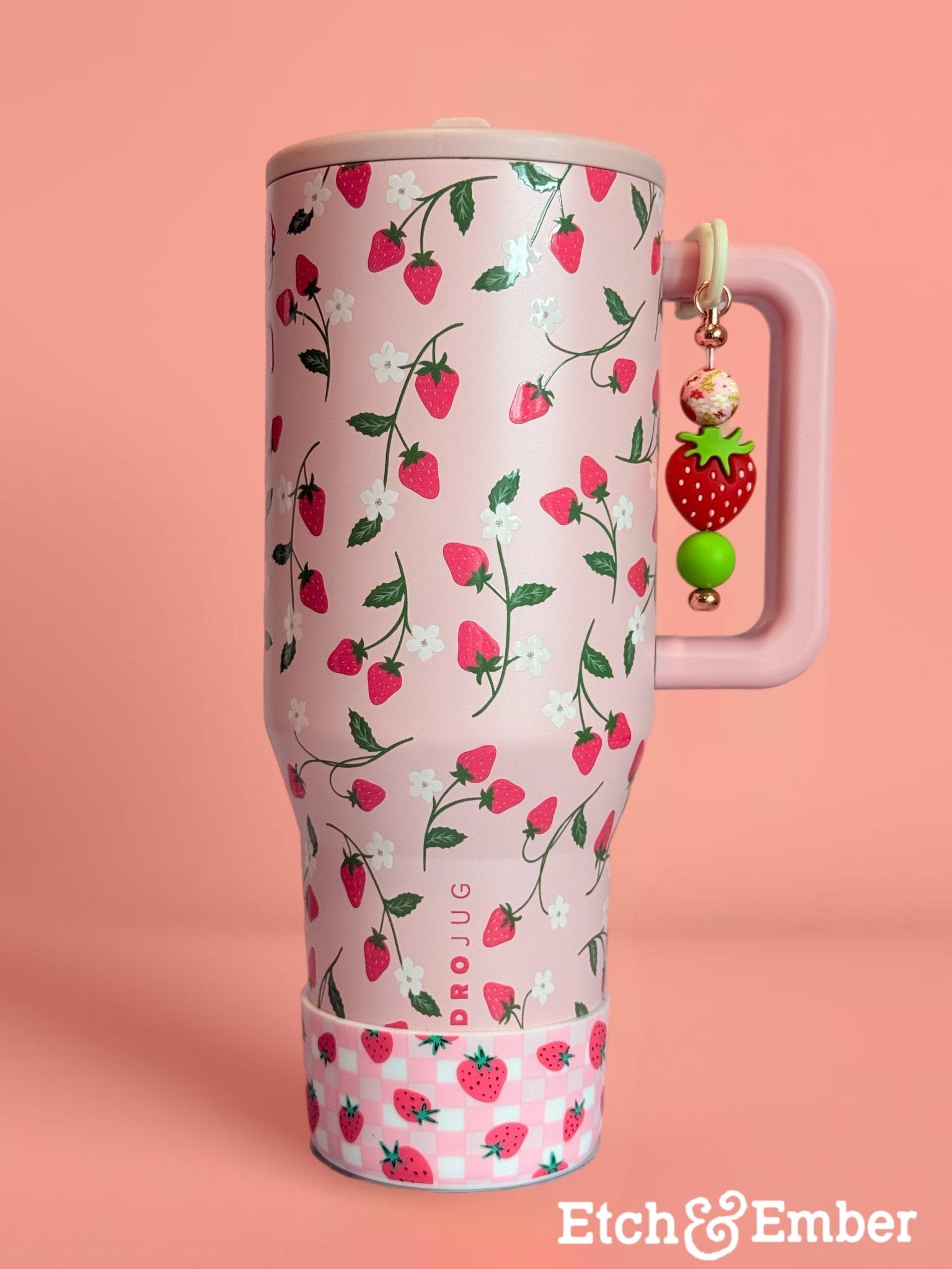 Strawberry Bar Charm - Tumbler Handle Charm - The Nifty Little Finds - Charm - The Nifty Little Finds