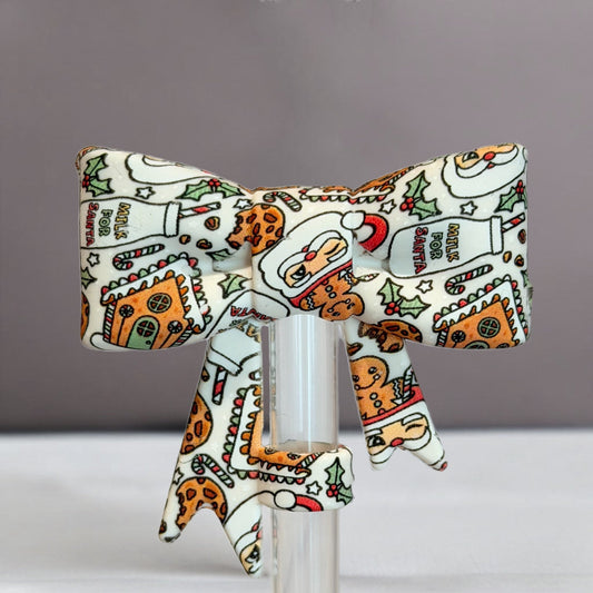 Cookies for Santa 3D Bow Straw Topper - The Nifty Little Finds - 3D Bow Straw Topper - The Nifty Little Finds