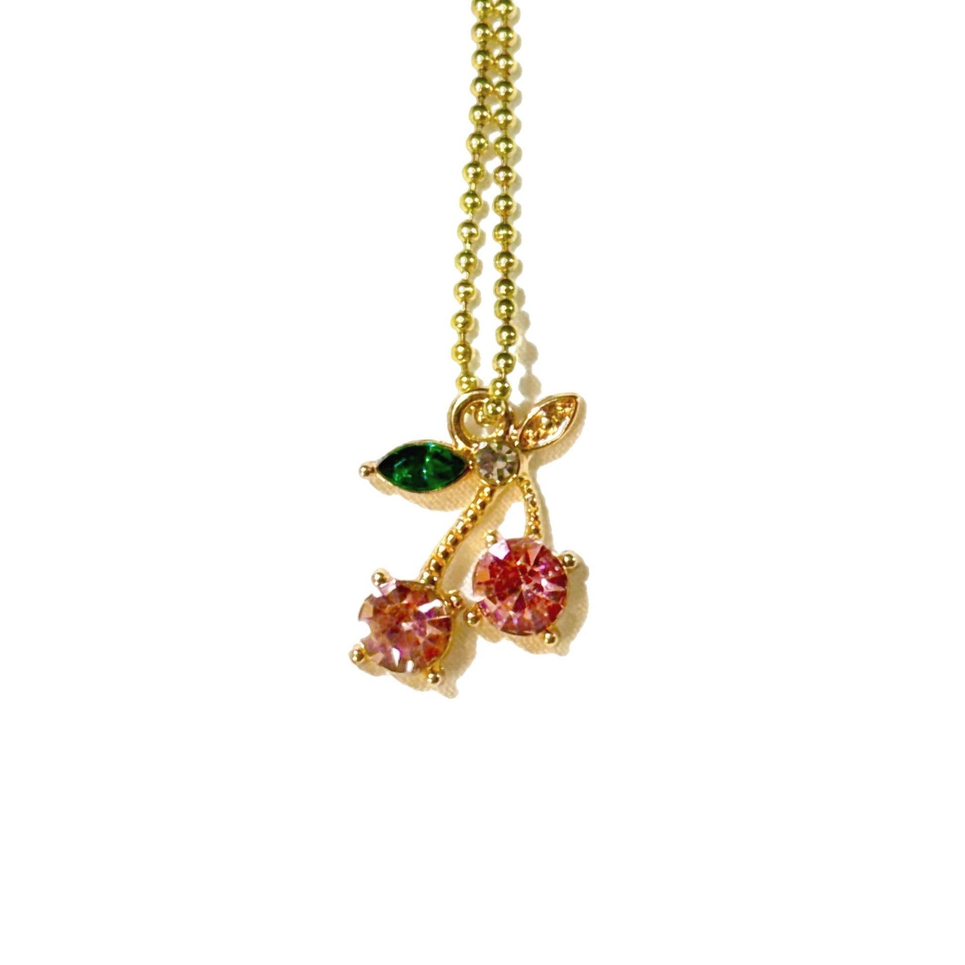 Tiny Pearl Cherry Charm - Tumbler Handle Charm - The Nifty Little Finds - Charm - The Nifty Little Finds