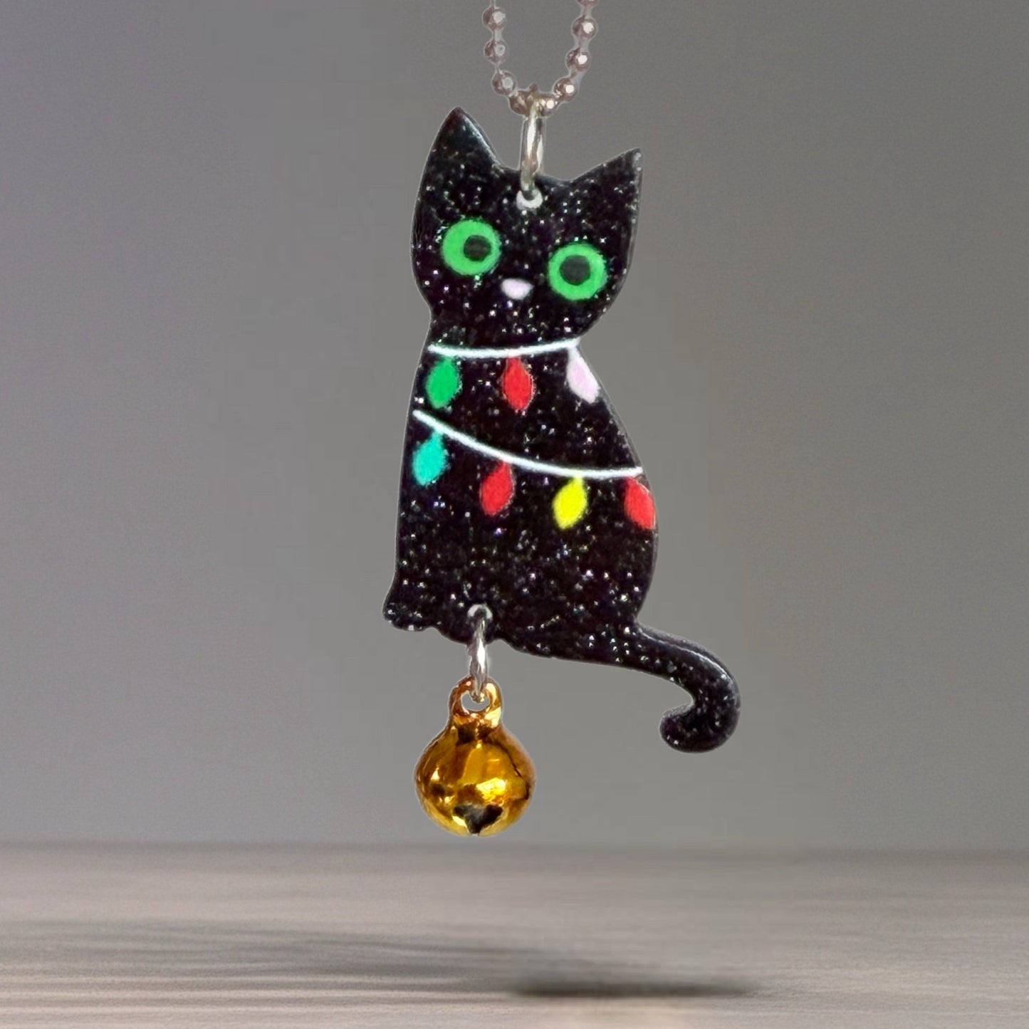 Christmas Kitty Charm - Tumbler Handle Charm - The Nifty Little Finds - Charm - The Nifty Little Finds