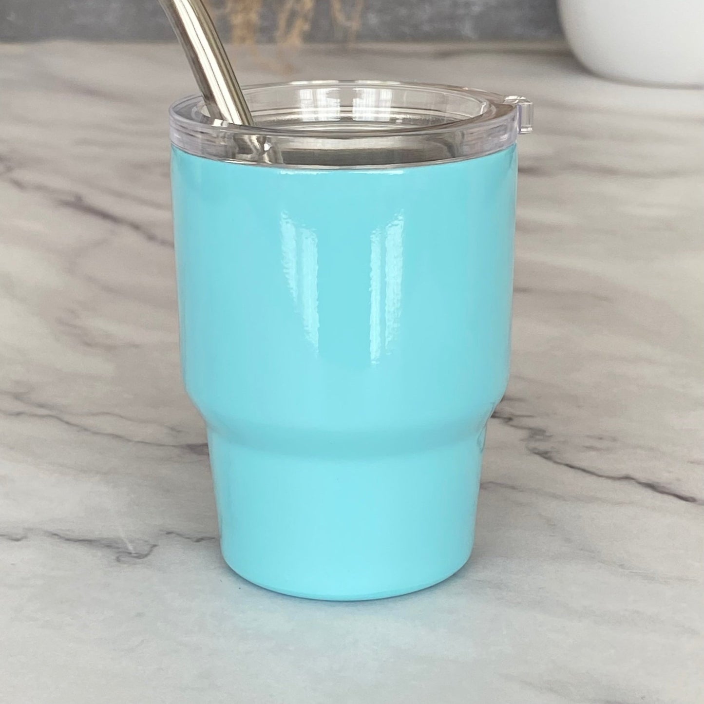 Mini Stainless Steel Tumbler with Straw - The Nifty Little Finds - The Nifty Little Finds