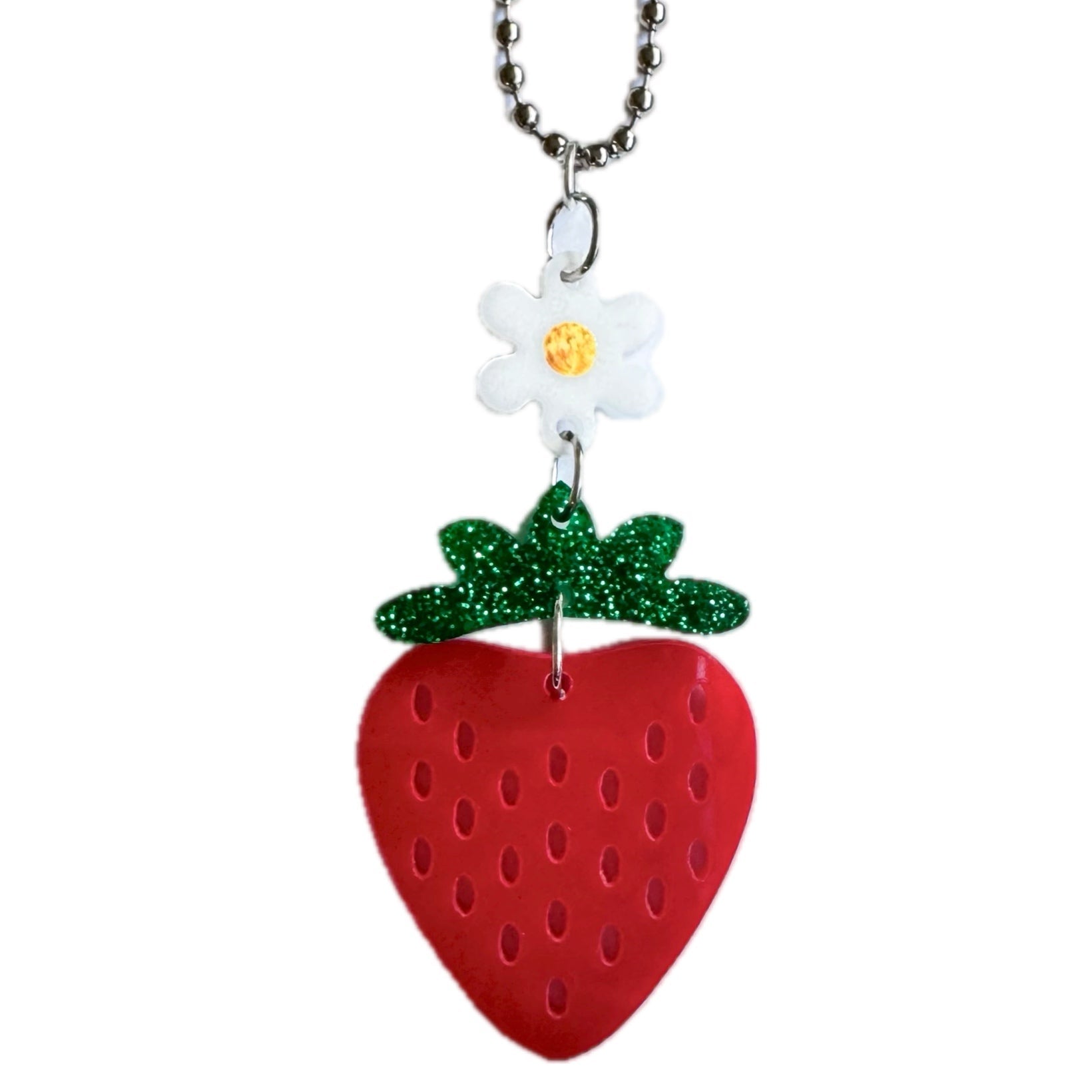 Strawberry Charm - Tumbler Handle Charm - The Nifty Little Finds - Charm - The Nifty Little Finds