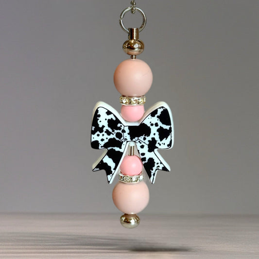 Coquette Cow Bar Charm - Tumbler Handle Charm - The Nifty Little Finds - Charm - The Nifty Little Finds
