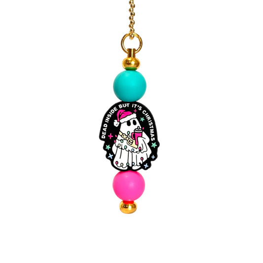 Christmas Ghost Charm - Tumbler Handle Charm - The Nifty Little Finds - Charm - The Nifty Little Finds