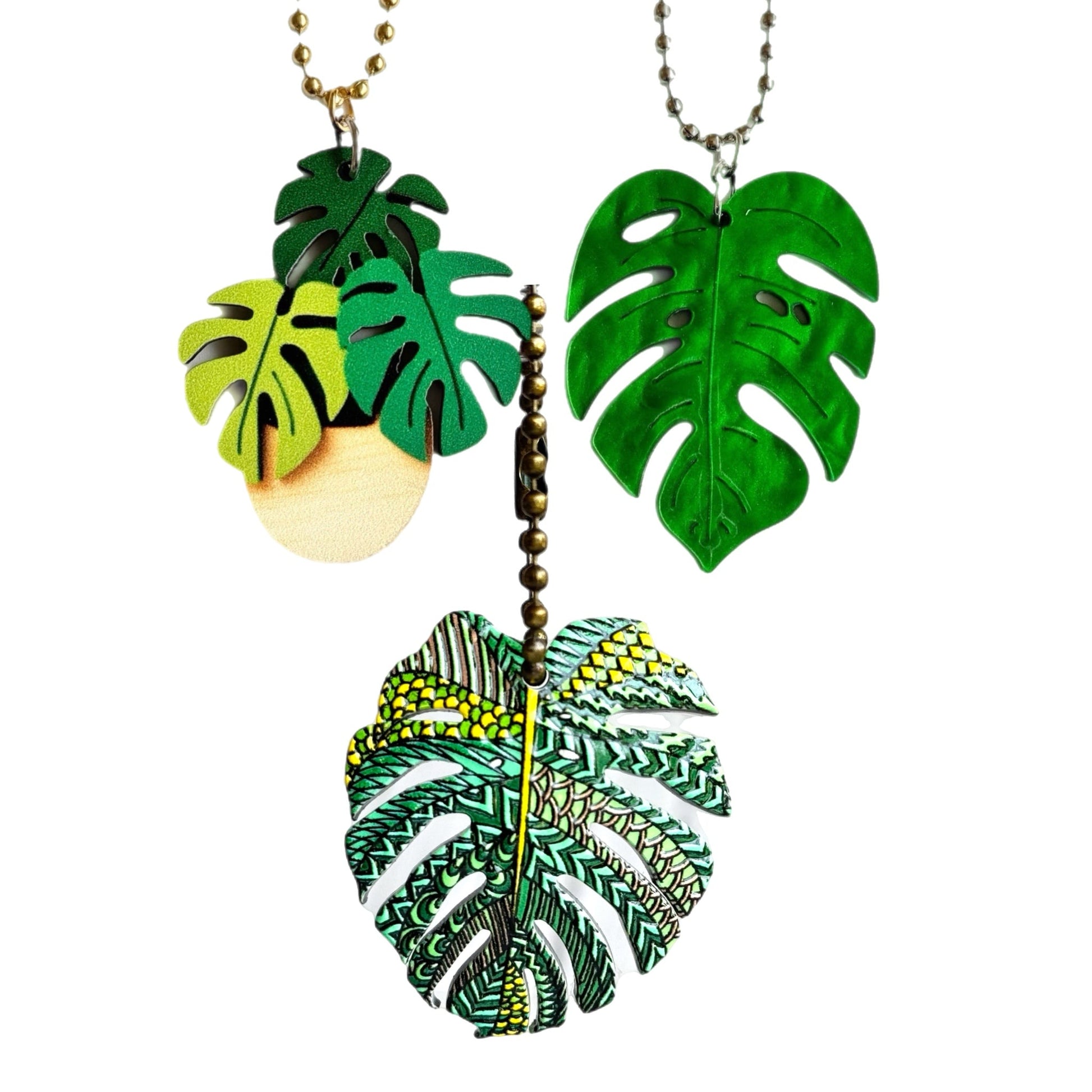 Monstera Charms - Tumbler Handle Charm - The Nifty Little Finds - Charm - The Nifty Little Finds