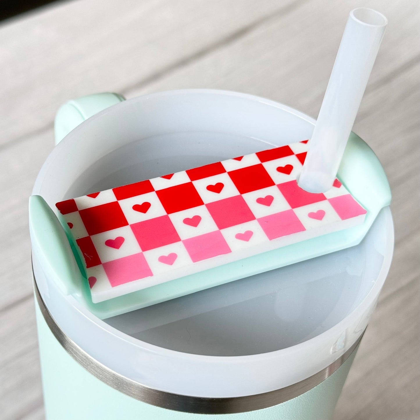 Stanley Silicone Spinner Cover - CHECKER HEARTS - The Nifty Little Finds - The Nifty Little Finds