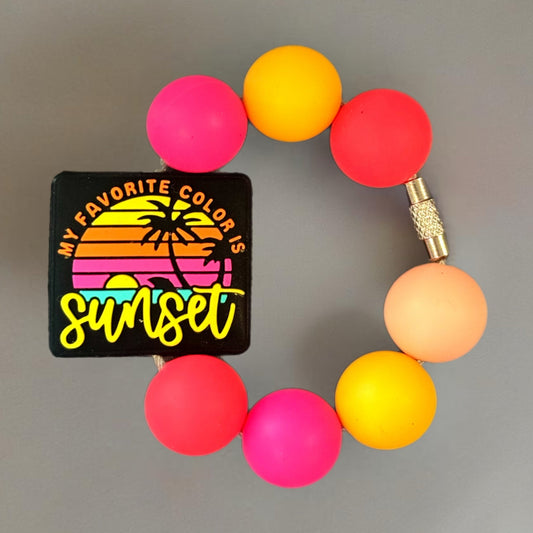 Sunset is my Favorite Color Handle Bracelet - Tumbler Handle Charm - The Nifty Little Finds - Charm - The Nifty Little Finds