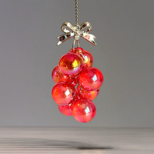 Red Shimmer Bauble Charm - Tumbler Handle Charm - The Nifty Little Finds - Bauble - The Nifty Little Finds
