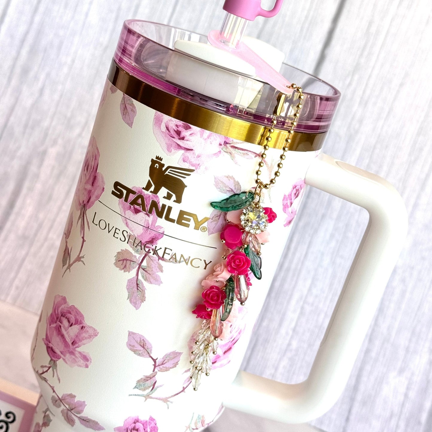 CASCADING FLORAL - Tumbler Handle Charm - The Nifty Little Finds - Charm - The Nifty Little Finds