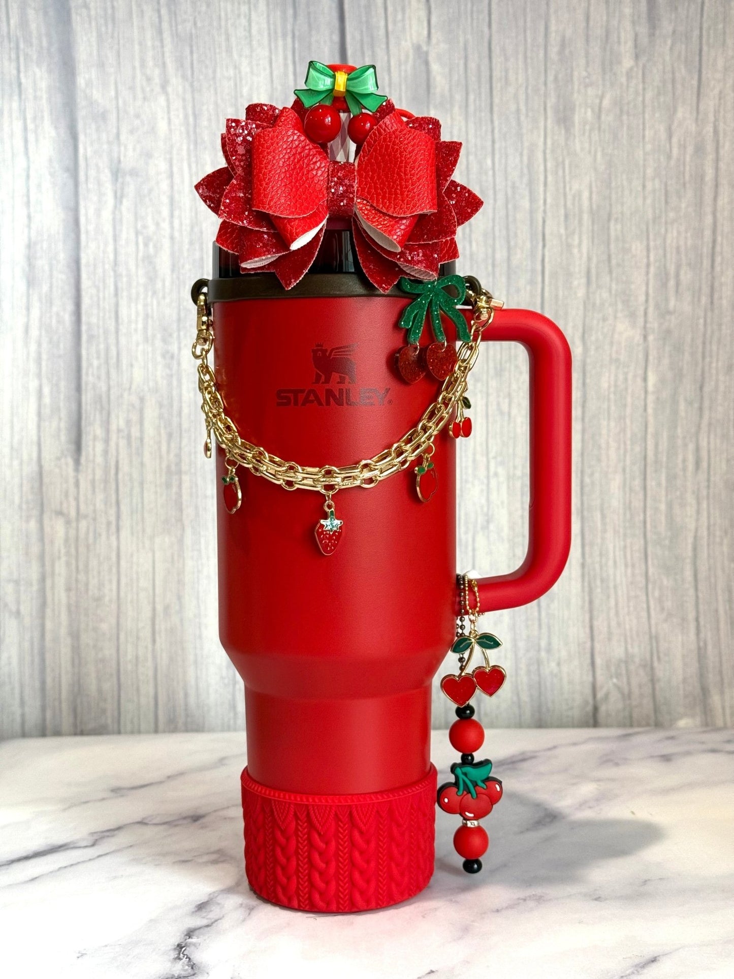 Red & Fruity Deluxe Tumbler Charm Necklace - The Nifty Little Finds - Necklace - The Nifty Little Finds