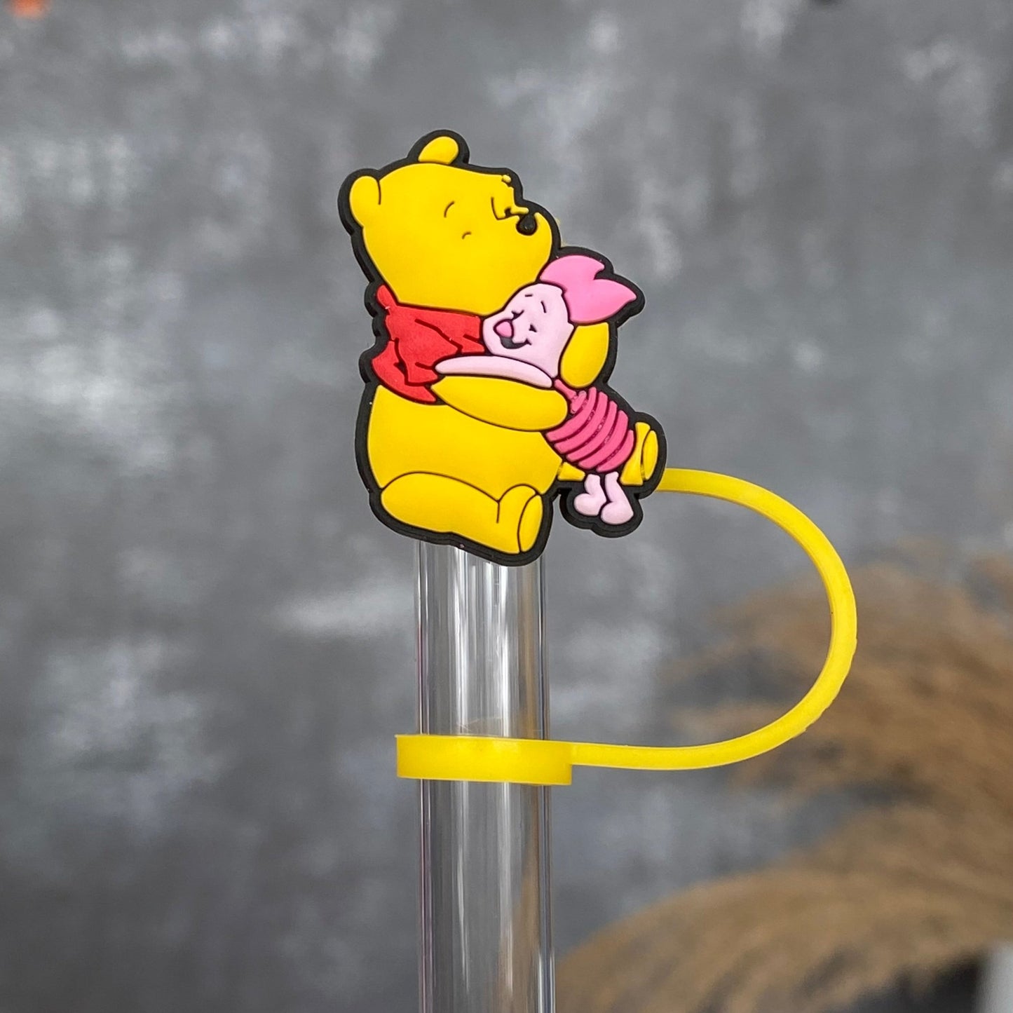Bear and Friends Straw Topper - Yellow - The Nifty Little Finds - The Nifty Little Finds