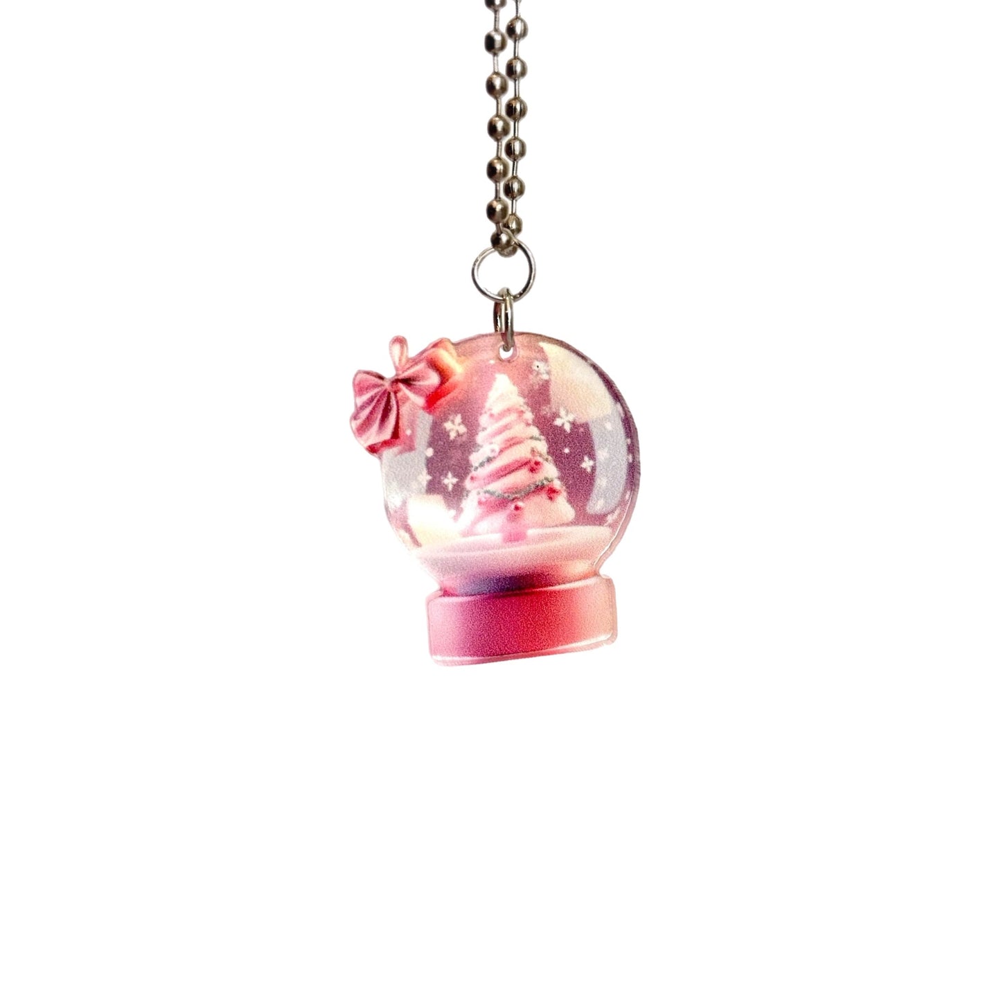 Pink Snow Globe Charm - Tumbler Handle Charm - The Nifty Little Finds - Charm - The Nifty Little Finds