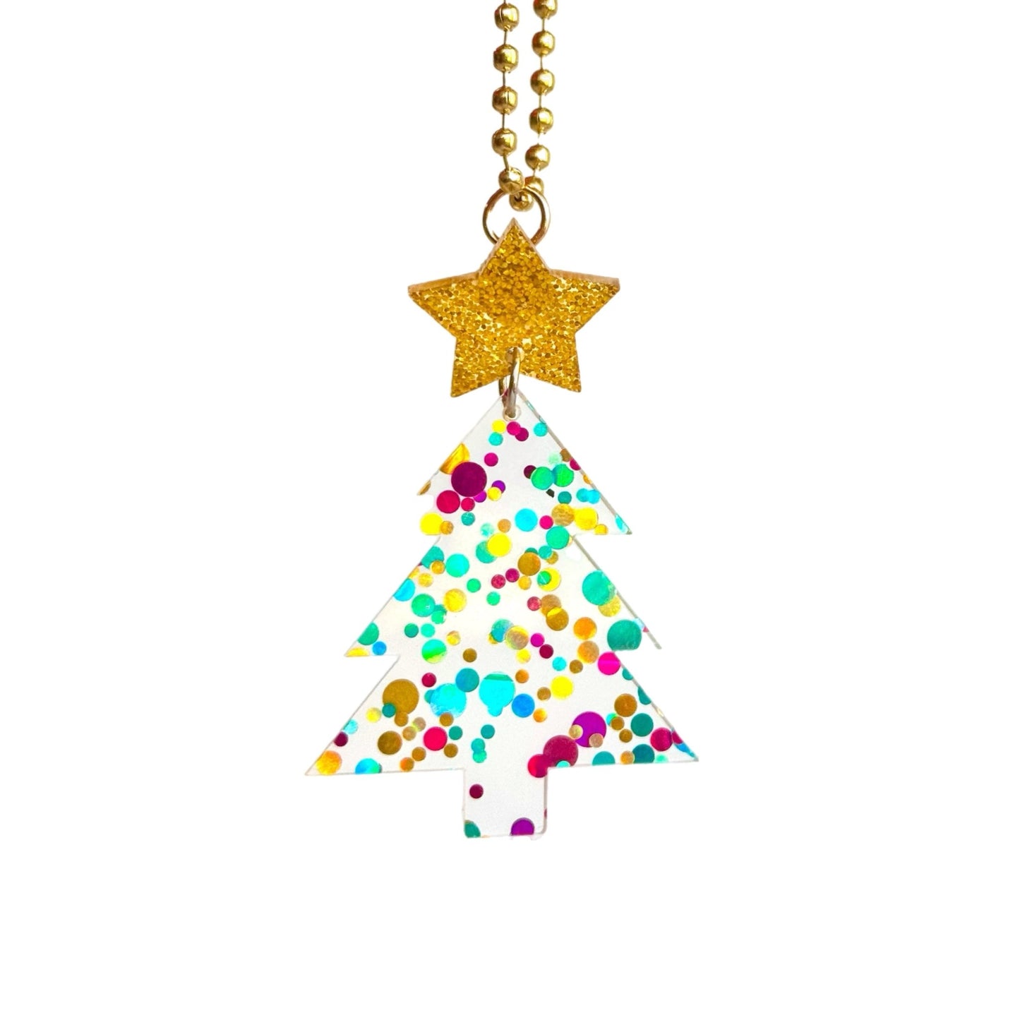 Confetti CHRISTMAS TREE Charm - Tumbler Handle Charm - The Nifty Little Finds - Charm - The Nifty Little Finds