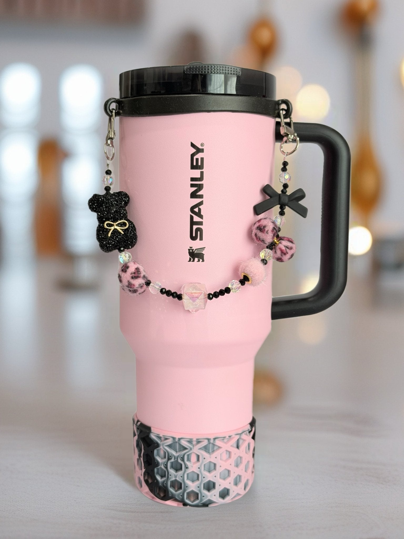 Black Tie Teddy Deluxe Tumbler Charm Necklace - The Nifty Little Finds - Necklace - The Nifty Little Finds