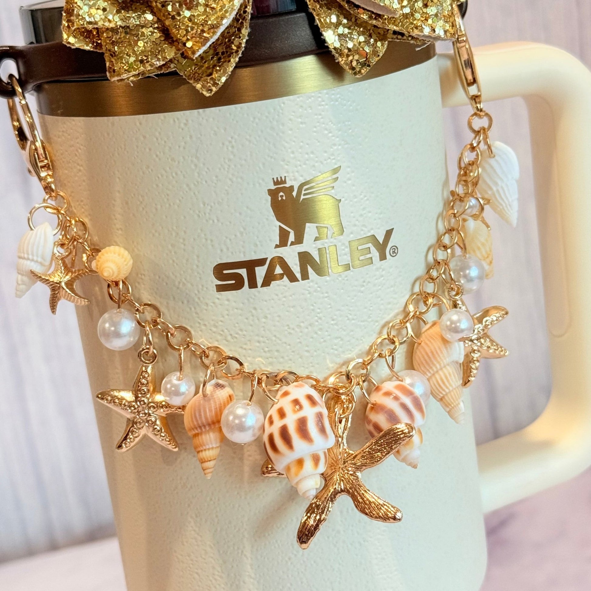 Sea Shells Deluxe Tumbler Charm Necklace - The Nifty Little Finds - Necklace - The Nifty Little Finds